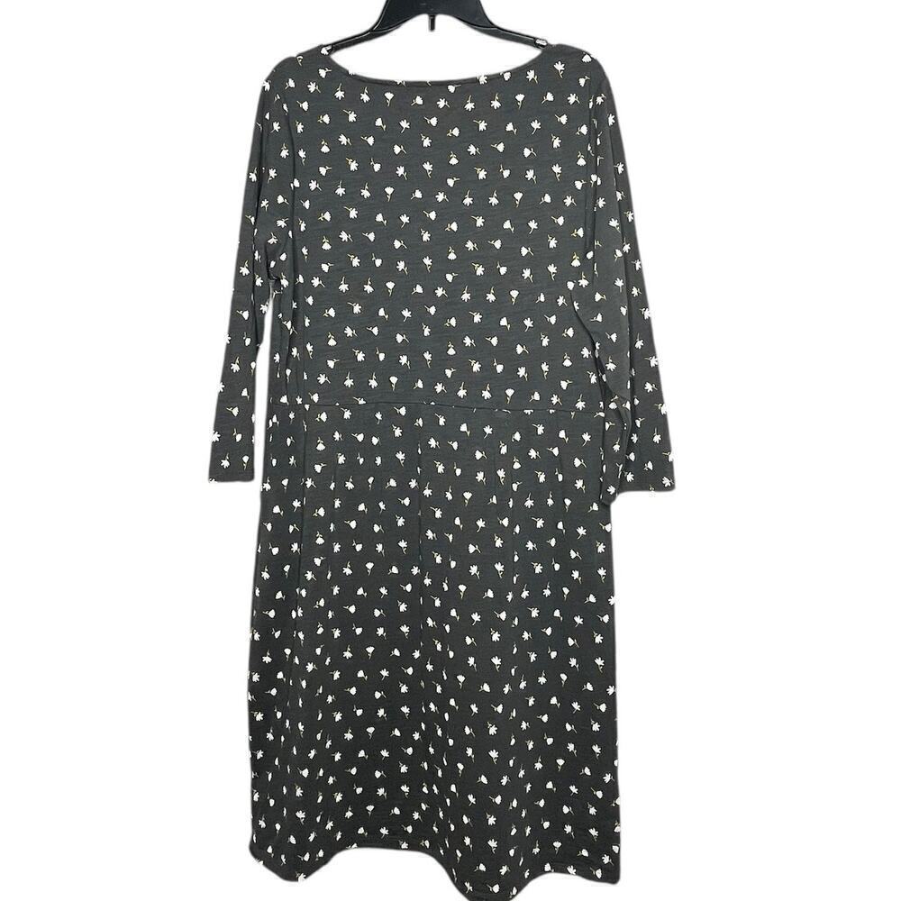 Boden Women's Penny 100% Cotton Knit Ditzy Floral Pocket Dress Size 16 - Picture 2 of 12